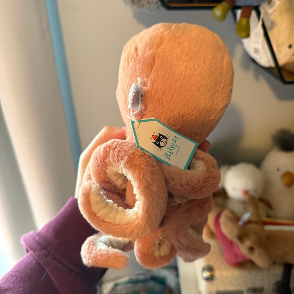 Jellycat Little Odell Pink Octopus NWT - Picture 2 of 3